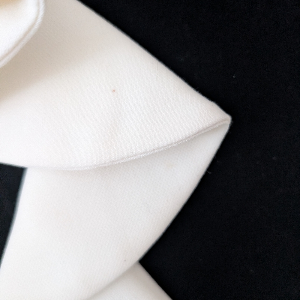 Anne Fontaine Black Velvet White Ruffle Solange Cocktail Dress Size 38 (6) - Picture 3 of 13